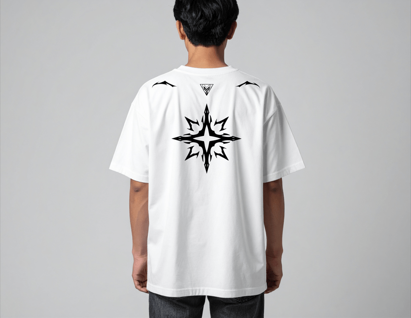 BOND Oversized T-shirt w/ Intricate Design 5 - MYGORD