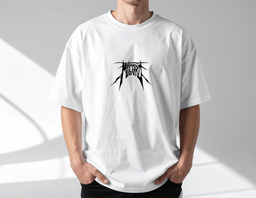 BOND Oversized T-shirt w/ Intricate Design 2 - MYGORD
