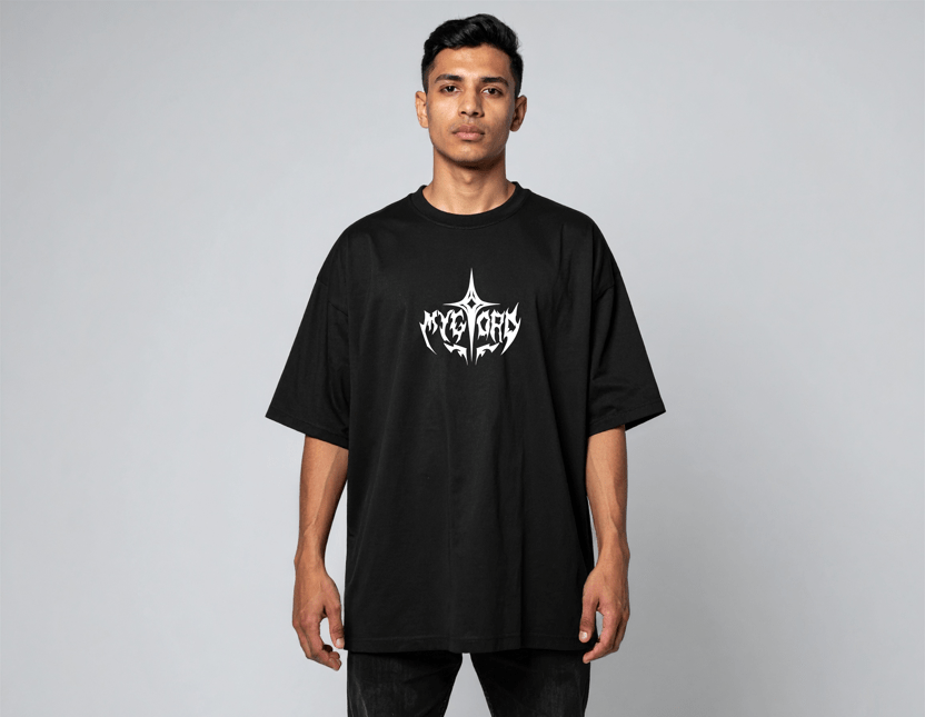 BOND Oversized T-shirt w/ Intricate Design 7 - MYGORD
