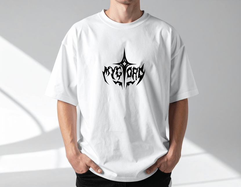 BOND Oversized T-shirt w/ Intricate Design 7 - MYGORD